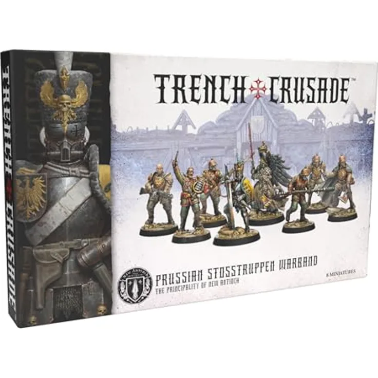 Archon Studio Graben Kreuzzug Preußisch Stosstruppen Kriegsminaturen Set, 32-mm-Minis, unlackiert und zerlegt, inklusive 28/32 mm Sockel für RPG und Tabletop Gaming