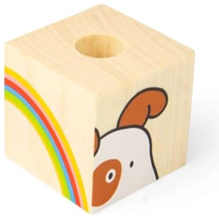 Bigjigs Wooden Block Puzzle Pets, 10-teiliges Holzpuzzle mit Katzen-, Hund-, Hamster- und Kaninchenmotiven, geeignet für Kinder ab 12 Monaten – Bild 6