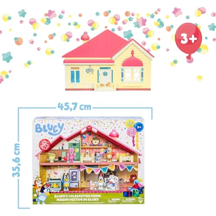 Famosa WIP BLY76010, Puppenhaus Bluey Celebration Home mit 11 Möbelstücken und festlicher Bluey-Figur, Multicolored, Talla unica – Bild 2