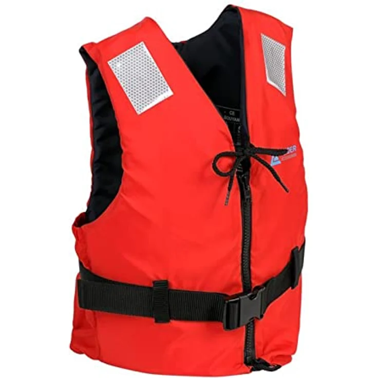 Leader International Schwimmhilfe Erwachsene, Feststoffweste mit 40N Auftrieb, Größe S (Rot, 30-50kg) – Bild 2