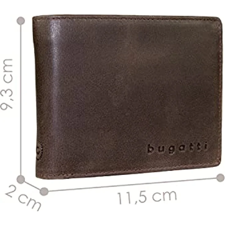 Bugatti Volo Geldbörse Herren Leder – Portemonnaie Herren Querformat Braun – Geldbeutel Portmonee Wallet Brieftasche Männer Portmonaise – Bild 2