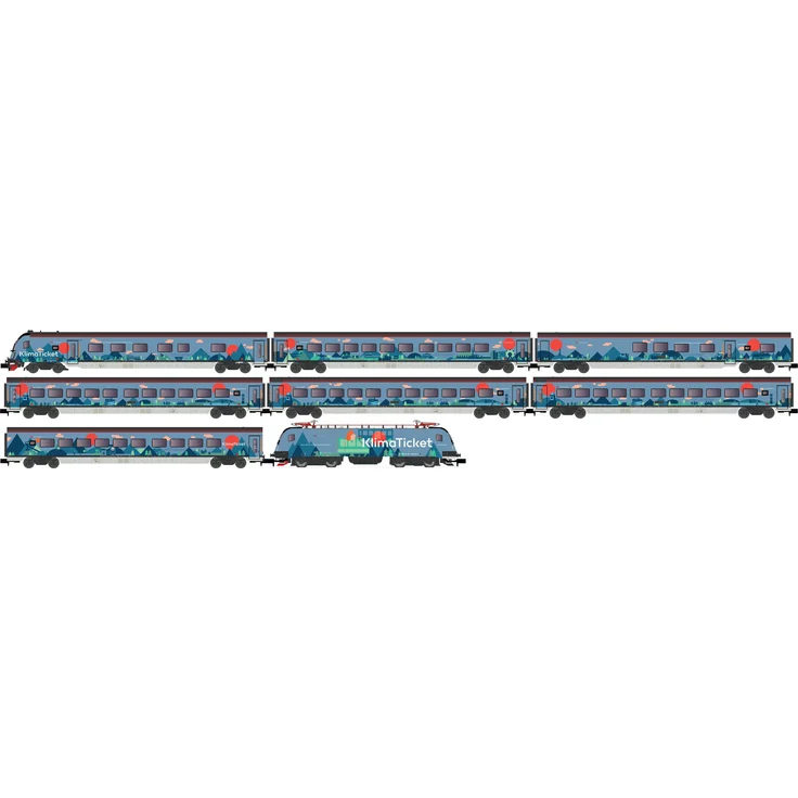 Hobbytrain Personenzug mit Rh 1116, 8-tlg. ÖBB Railjet/Klimat, Spur N