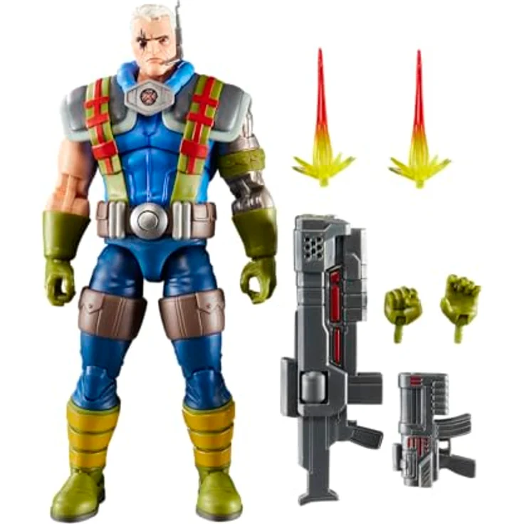 Hasbro Marvel Xmen Legends ENT 4, Cable Sammelfigur aus X-Men '97 mit 6 Accessoires, 15 cm beweglich im Retro-Blister-Pack – Bild 1