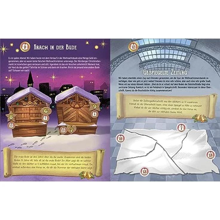 Ars Edition Escape-Stickerbuch Adventskalender - Das Versteck in den Bergen, 24 spannende Rätsel und Aufgaben, für Kinder ab 8 Jahren – Bild 5