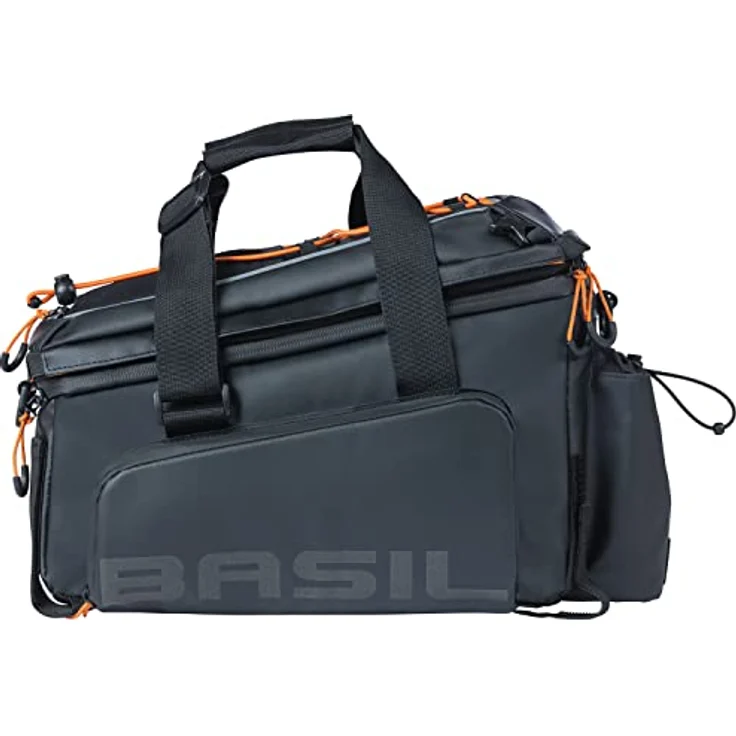 Basil Trunkbag Miles XL Pro Black Orange - 9-36 Liter - Tarpaulin – Bild 2