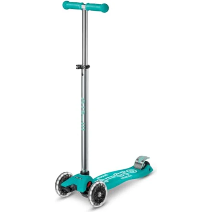 Micro Maxi Micro Deluxe Glow LED Kinderroller | Scooter | LED-Leuchten in jelly green – Bild 1