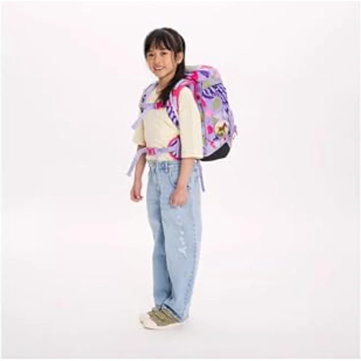 ergobag Schulranzen pack Set (6-tlg., ergonomisch, farbenfrohe Designs, Your-Size-System) – Bild 6