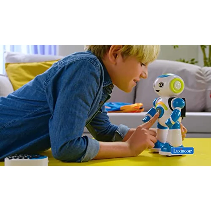 Lexibook ROB20FR Powerman Jr Intelligenter Roboter für Jungen und Mädchen, zum Spielen von Musik, Quiz Tiere, programmierba, Weiß (Französische Version) – Bild 4