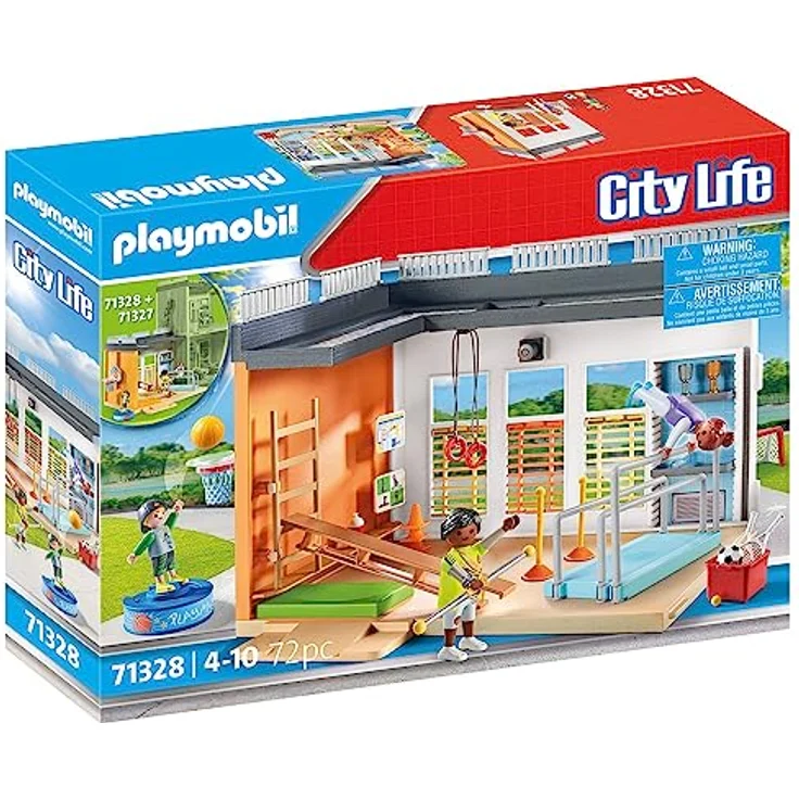 Playmobil® Anbau Turnhalle (71328), My City Life Konstruktions-Spielset, (72 St), Made in Germany – Bild 2