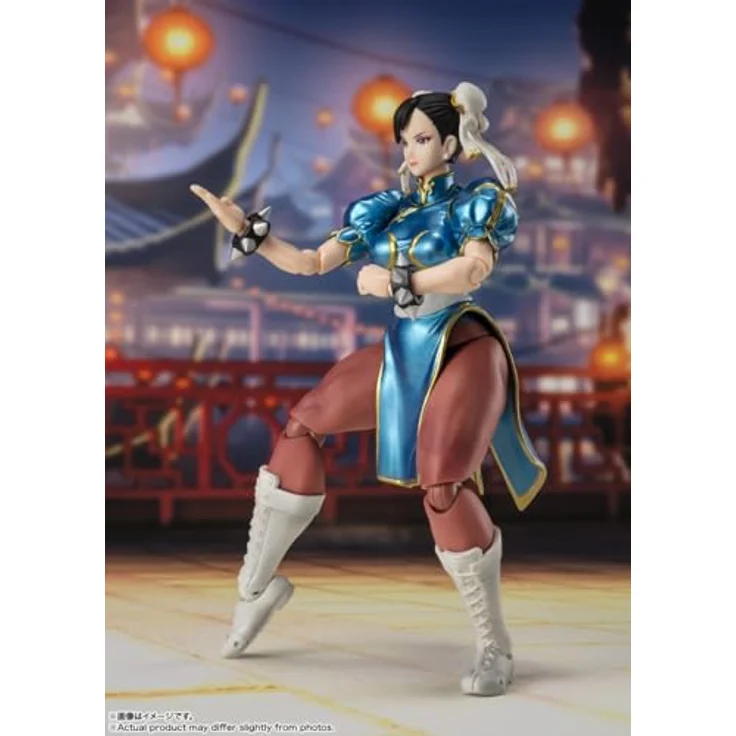 Tamashi Nations Street Fighter Chun-Li Outfit 2, S.H.Figuarts Actionfigur mit klassischer Kleidung, 15.2 cm, inklusive sechs zusätzliche Teile – Bild 5