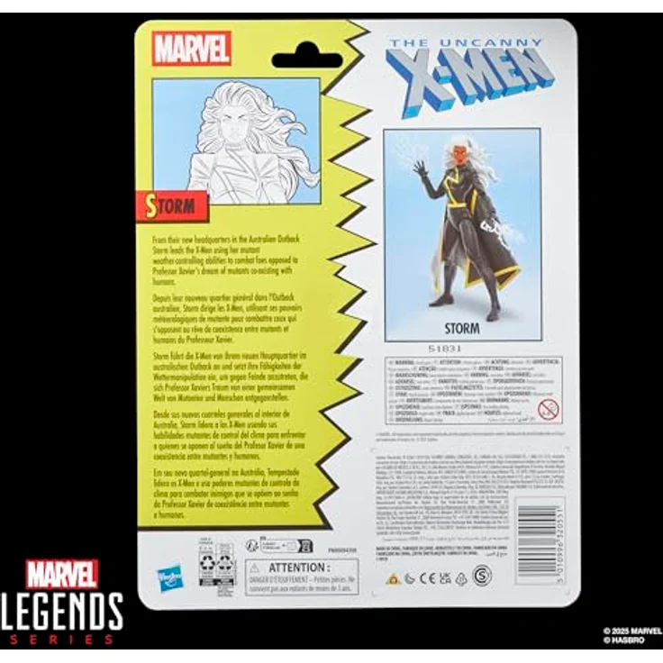 Marvel Mvl Legends Exc Red 4, Sammelfigur Storm mit 4 Accessoires, 15 cm, vollbeweglich, rot – Bild 9