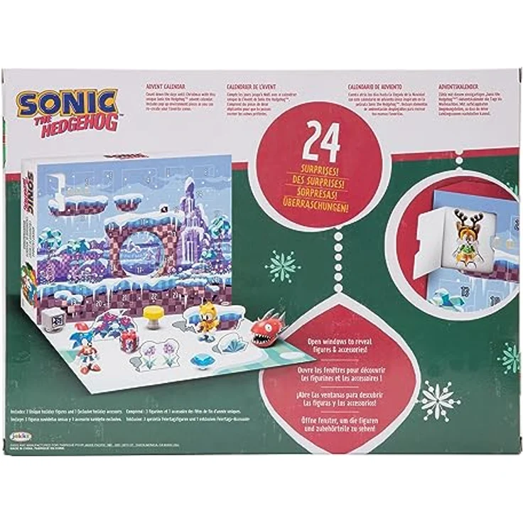 Jakks Pacific Unisex Kinder Adventskalender Sonic The Hedgehog, Nintendo Sonic mit 24 Überraschungen, inklusive Spielkulisse, Sammel- und Spielfiguren, Zubehör - blau - Preisvergleich – Bild 3