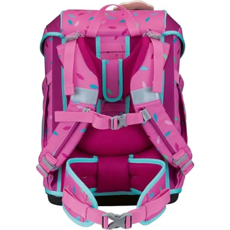 DerDieDas Schulranzen ErgoFlex Tiny Set 6-teilig, ergonomisches Tragesystem, pink mit Sweet Sprinkles Design – Bild 3