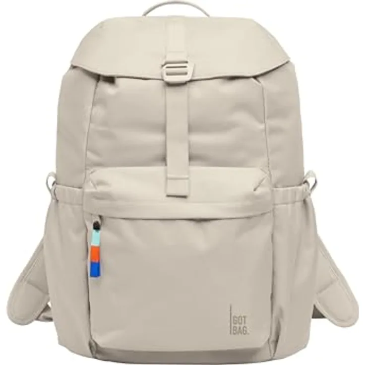 Got Bag FLAP PACK, wasserabweisender Wanderrucksack mit Laptopfach (28 cm x 43 cm), 18,5 - 22,5 l Volumen, schwarz