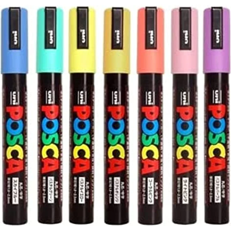 POSCA Marker Rundspitze 8er Set 1.8-2.5mm, Softcolors – Bild 4