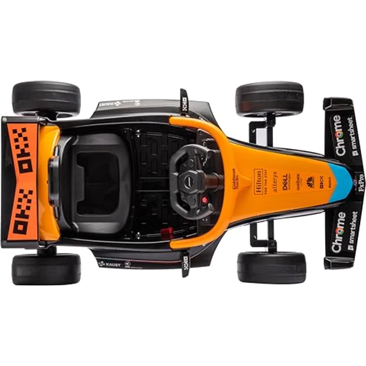 sun baby McLaren Kinder Elektroauto, Elektro Kinderauto für 3-5 Jahre, MP3-Player, Fernbedienung, Federung (Orange) – Bild 3