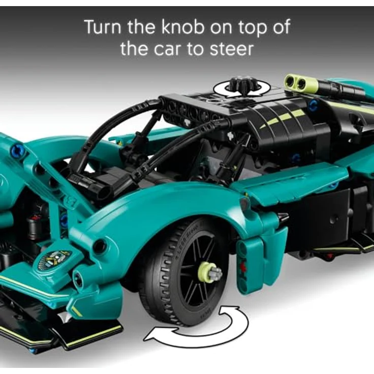 LEGO Technic 42208 Aston Martin Valkyrie Bausatz, detailliertes Modellauto mit beweglichen Flügeltüren und V12-Motor, Mehrfarbig – Bild 5