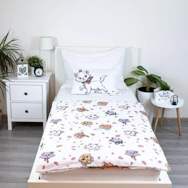 Jerry Fabrics Disney Aristocats Babybettwäsche, 2-teiliges Set mit Marie & Katzenfreunden, 100% Baumwolle, Bettdecke 100 x 135 cm + Kopfkissen 40 x 60 cm, pflegeleicht und atmungsaktiv – Bild 3