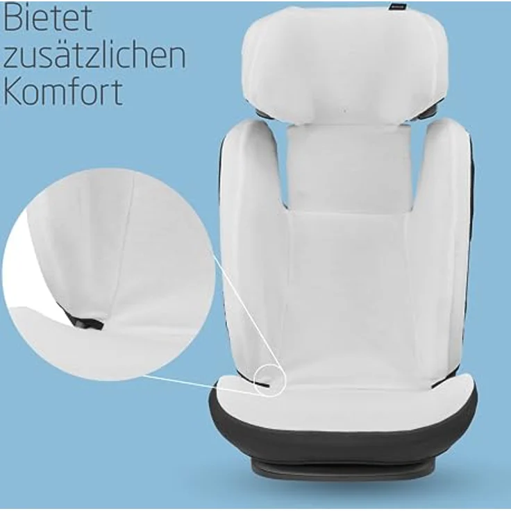 Maxi-Cosi Sommerbezug aus Biobaumwolle für den RodiFix S i-Size, Naturweiß, atmungsaktiv und feuchtigkeitsabsorbierend, maschinenwaschbar, nachhaltige Baumwolle – Bild 3