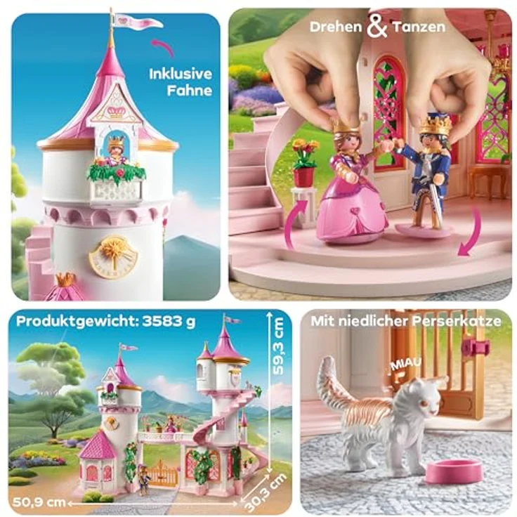 PLAYMOBIL 71845 Prinzessinenschloss mit Königspaar und Perserkatze - Playmobil Princess Magic – Bild 4