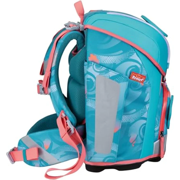 Scout Schulranzen Micro Safety Light Aloha, ergonomischer Schulranzen mit Grow-Up System, ca. 19 Liter Volumen, inkl. Powerbank – Bild 3