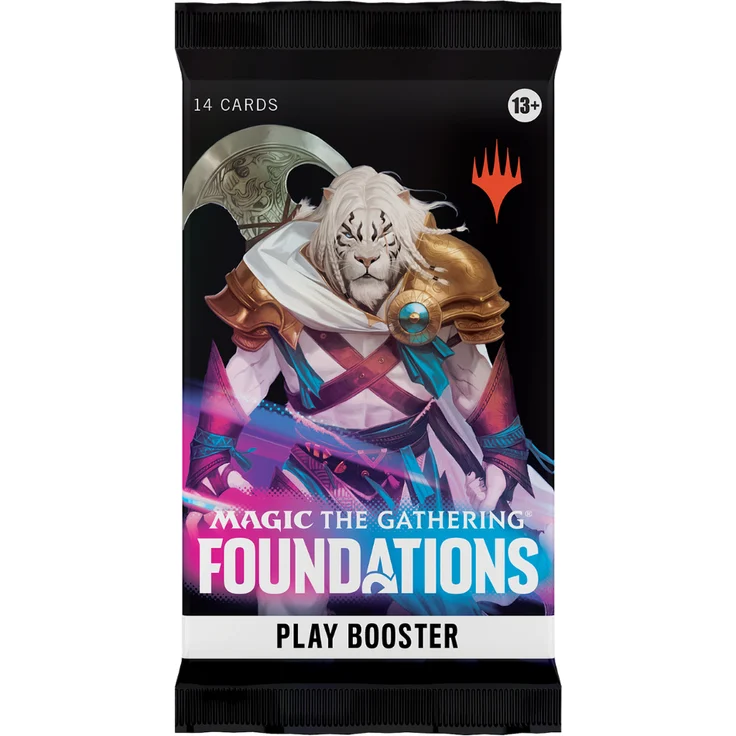 Difuzed Magic: the Gathering D3628000, Foundations Play Booster mit 14 Karten und 1 Token/Art-Karte, Sammelkartenspiel für 13 Jahre und älter