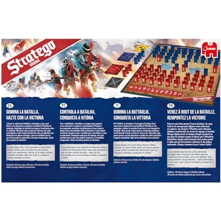 Diset Stratego Original 2023, strategisches Brettspiel für 2 Spieler ab 8 Jahren, mit 80 Spielsteinen und Trainingsmissionen – Bild 2