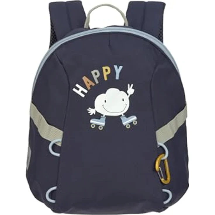 LÄSSIG Kleiner Kinderrucksack für Kita, 3,5 Liter, mit Brustgurt, wasserabweisendes Material, Cloud dunkelblau – Bild 1