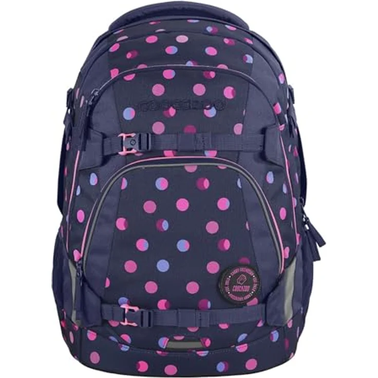 Coocazoo Schulrucksack-Set MATE „Reflective Moons“, 30L ergonomischer Tornister mit Brust- und Hüftgurt, inkl. Mäppchen und Geldbörse, blau, stufenlos höhenverstellbar und reflektierend – Bild 2