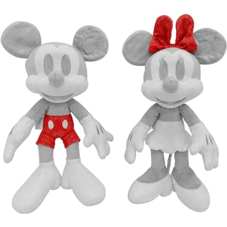 Simba Disney Mickey & Minnie Mouse 100 Jahre Collector-Set Future, limitierte Sammler-Edition, 33cm Plüschfiguren in Geschenk-Box, Amazon exklusiv mit Zertifikat & Seriennummer, für Erwachsene & Kinder – Bild 1