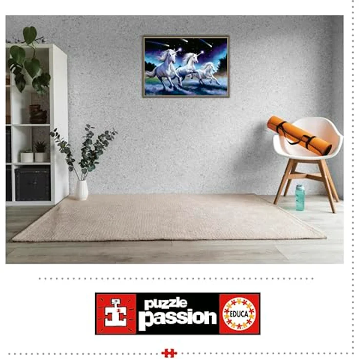 Educa 1000 Teile Puzzle für Erwachsene, Einhörner von Anne Stokes, 68 x 48 cm, inkl. FixPuzzle Kleber, ab 14 Jahren – Bild 5