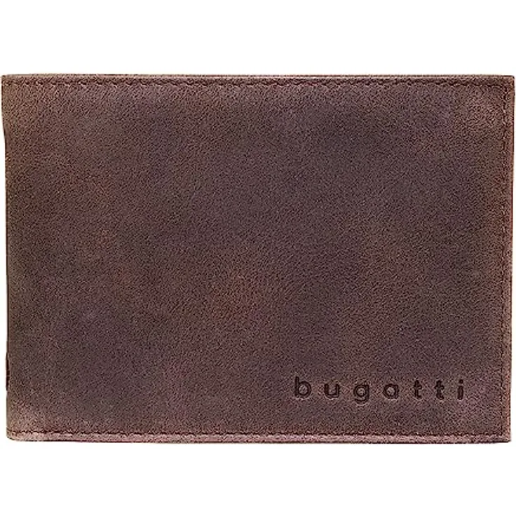 Bugatti Volo Geldbeutel Männer Leder - Geldbörse Herren Braun - Portmonaise Portemonnaie Portmonee Brieftasche Wallet Ledergeldbeutel