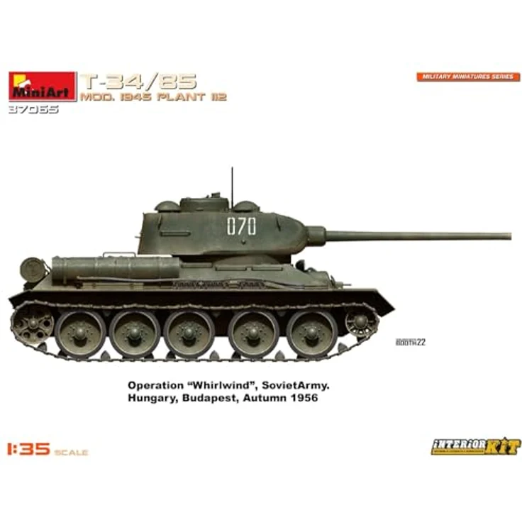 Other 1:35 T-34/85 Mod. 1945 Plant 112 Inter., Modellfahrzeug mit beweglichem Turm und originalgetreuem Interieur – Bild 18