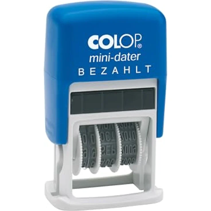 COLOP Stempel S 160/L Bezahlt, Datumstempel mit zweifarbigem Abdruck, selbstfärbend – Bild 2