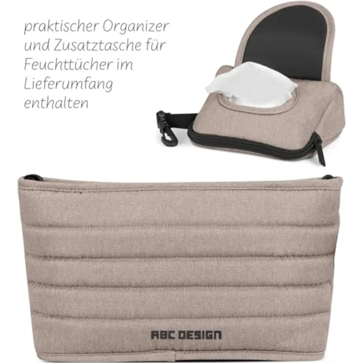 ABC Design Tragewanne für Neugeborene, faltbar mit CozyCloud Matratze und UV-Schutz, passend für Zoom, Samba und Salsa Run, Pure - Camel – Bild 8