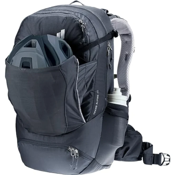 deuter Trans Alpine 30 Fahrradrucksack, 30 Liter, Airstripes System, ergonomische Schulterträger, schwarz – Bild 8