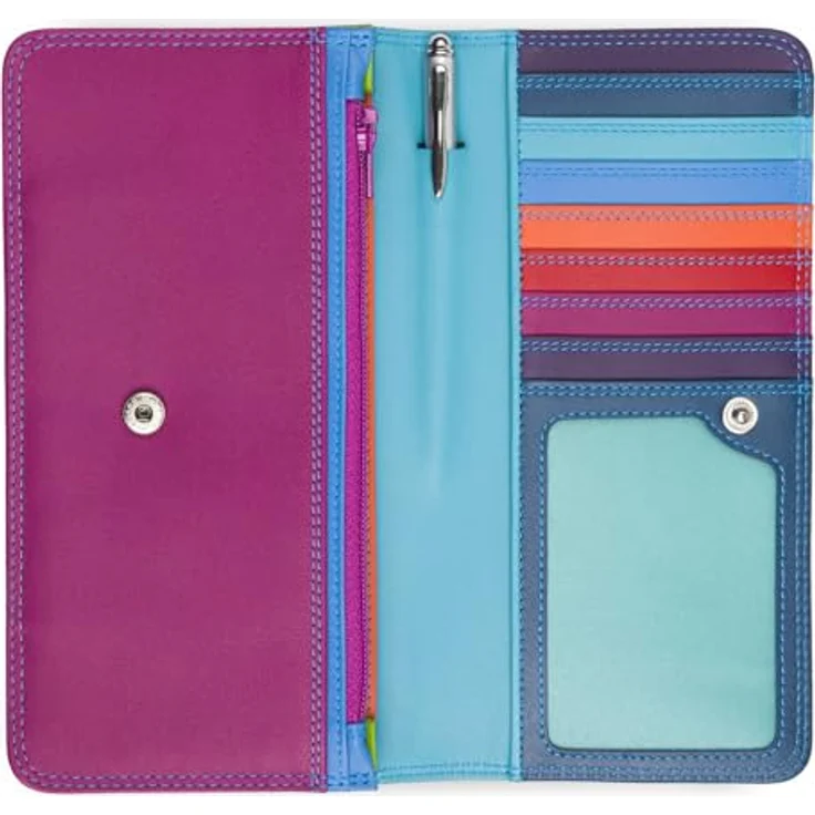 Mywalit Medium Matinee Wallet, Kinderportemonnaie aus 100% Leder, 17 cm x 9 cm x 3 cm, blau – Bild 2