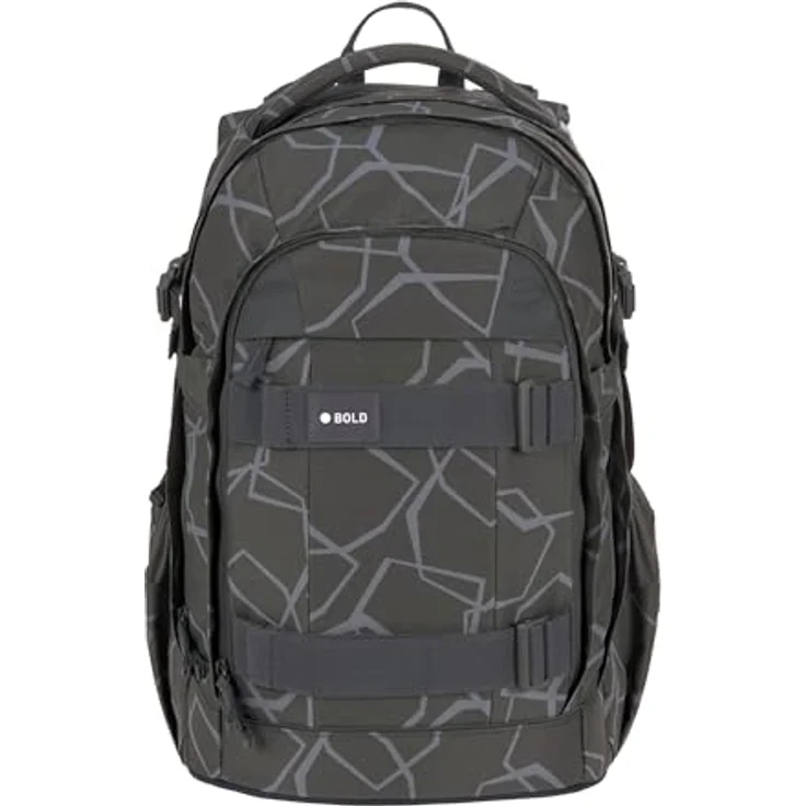 LÄSSIG BOLD Origin Schulrucksack, ergonomisch, 30 l Volumen, reflektierend, grau – Bild 1