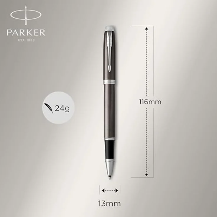 Parker Pen IM Dark Espresso C.C., hochwertiger Schreibstift mit stabiler Edelstahlfeder, Anthrazit – Bild 3
