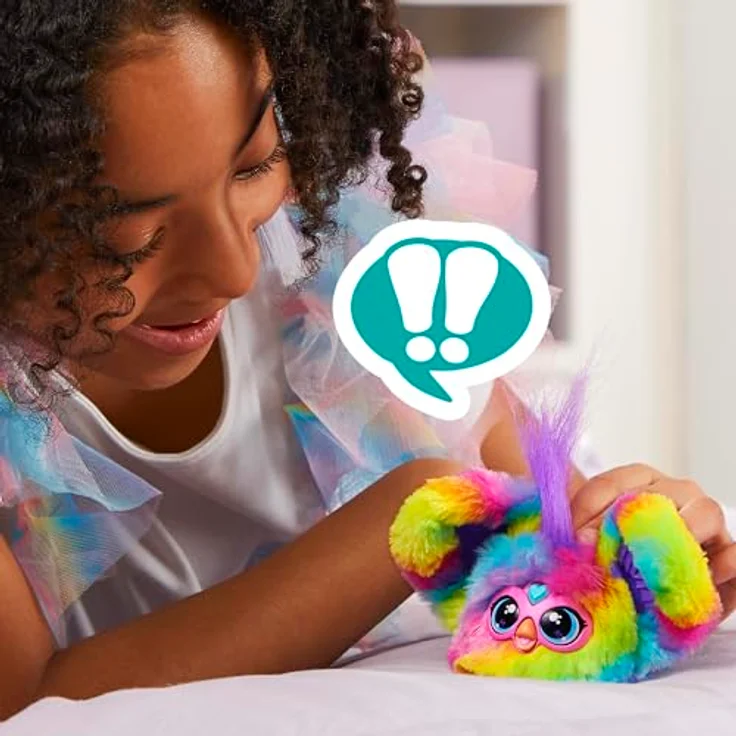 Hasbro Furby Furblet Electric Rave, Mini- elektronisches Kuscheltier mit Regenbogenfell und über 45 Sounds, für Kinder ab 6 Jahren – Bild 10