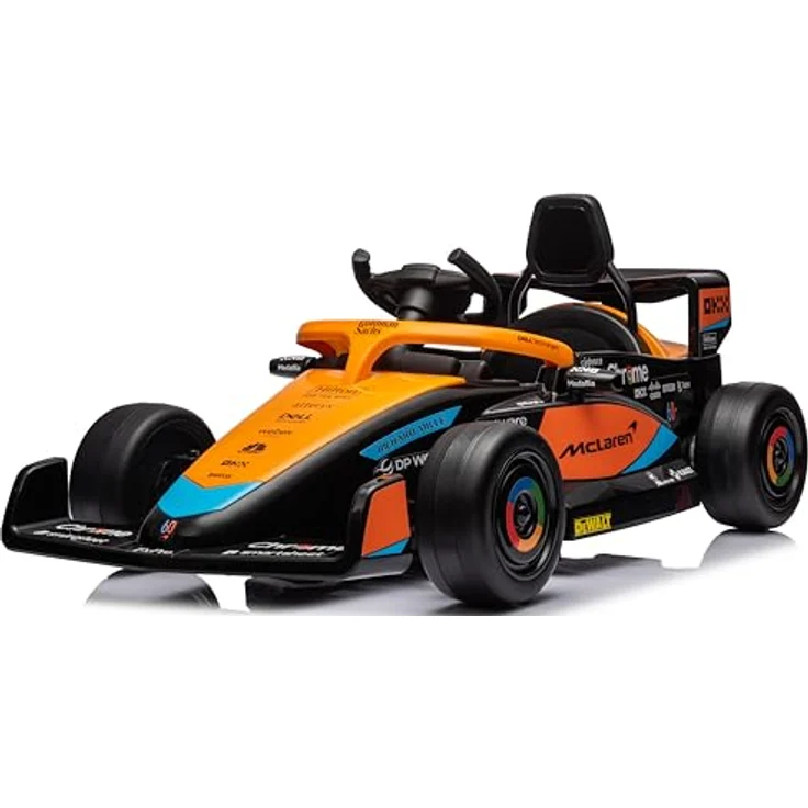 sun baby McLaren Kinder Elektroauto, Elektro Kinderauto für 3-5 Jahre, MP3-Player, Fernbedienung, Federung (Orange) – Bild 1