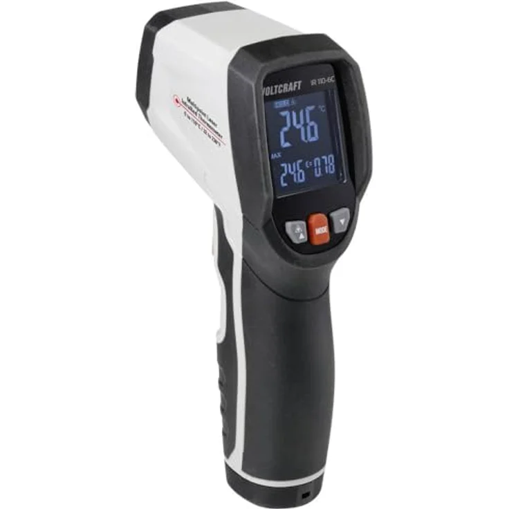 VOLTCRAFT IR 110-6C, Infrarot-Thermometer mit 0 °C bis 110 °C Messbereich und ±0.3 °C Genauigkeit – Bild 3