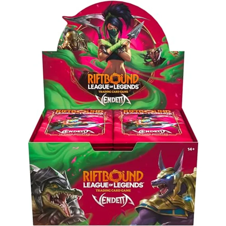 RIOT GAMES Riftbound VEN Vendetta Booster Box, 24 Boosterpacks mit über 160 Karten und neuen Champions, Englisch
