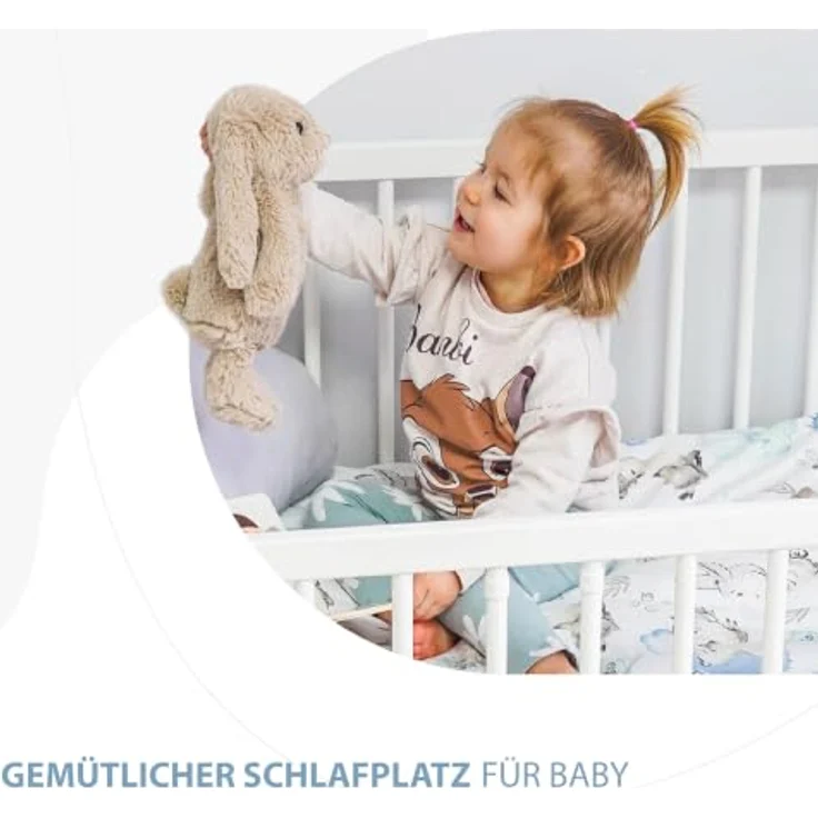 Totsy Baby Kinderbettwäsche Set, 100x135 cm, Oeko-Tex, wendbar, Baumwolle, inkl. Kissenbezug 40x60 cm, für Jungen und Mädchen – Bild 4