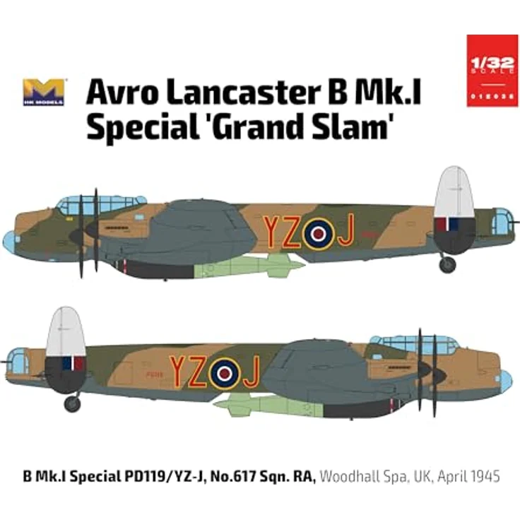 HK Models Avro Lancaster B MK.I Special Grand Slam, Modellflugzeug im Maßstab 1:32, 2. Weltkrieg – Bild 4