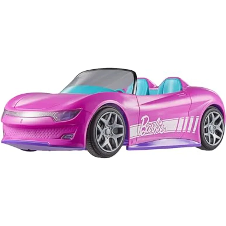 Hot Wheels RC-Auto Barbie Cabrio, ferngesteuertes Auto im charakteristischen Pink mit Platz für 2 Barbie-Puppen – Bild 4