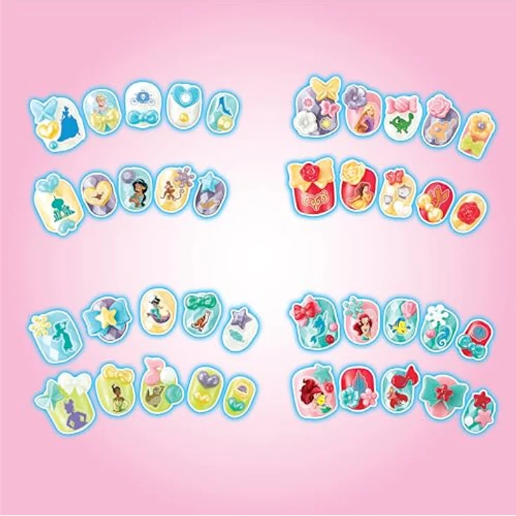 Aquabeads Disney Prinzessinnen Nagelstudio, Multicolor-Set mit 40 Aquabeads-Nägeln und Disneymotiven – Bild 5