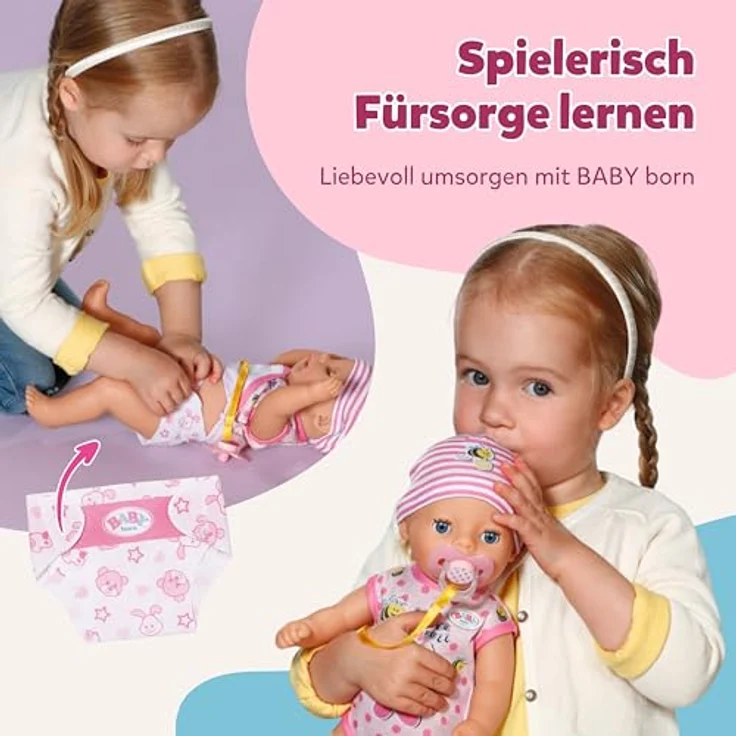 Baby Born Babypuppe Little Baby Girl, Lena, 36 cm, mit 7 Funktionen, rosa – Bild 7