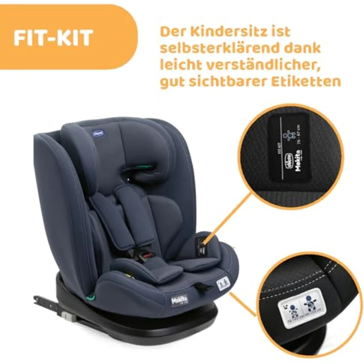 Chicco Autokindersitz MOKITA I-SIZE, ab: 15 Monate, bis: 12 Jahre, mit höhenverstellbarer Kopfstütze und Soft Reducer, rot – Bild 9