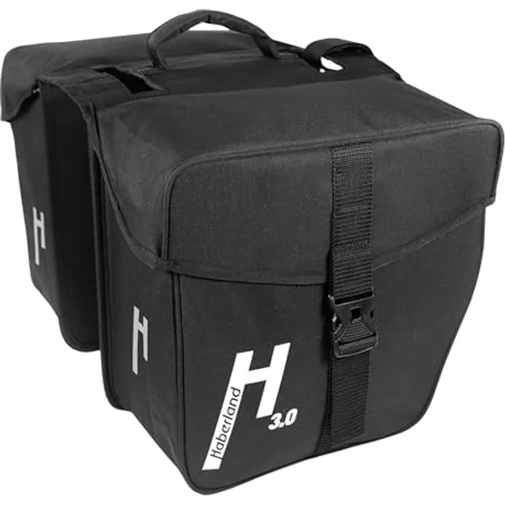 Haberland Basic Doppelpacktasche, Hohe Qualität, Optimale Passform, Langlebigkeit, Vielseitigkeit, Schwarz, 31x31x16 cm – Bild 2